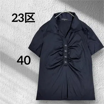 새상품급 23구 네이비 반팔 피케 셔츠 L 카라 부착 티셔츠 비즈니스