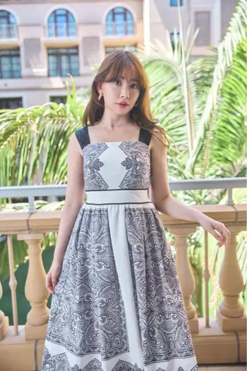 herlipto Marbella Panel Printed Dress