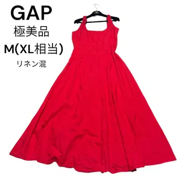 GAP 린넨 빨간색 슬리브리스 롱 원피스 M(XL) 상당 컨디션 최상