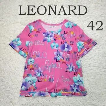 새상품급 LEONARD 레오나르 스포츠 반팔 티셔츠 컷소 사이즈 42