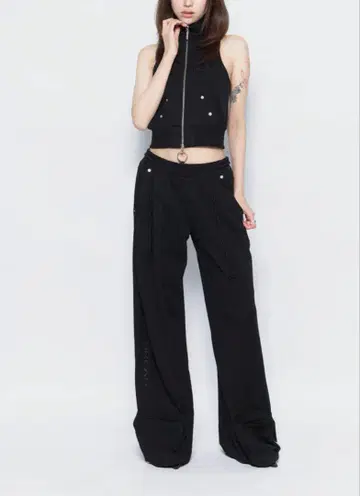더 레드 스레드 S 포켓 팬츠 롱 블랙