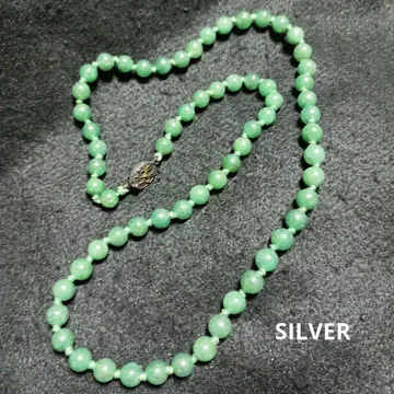 중국 그린 컬러 SILVER 목걸이