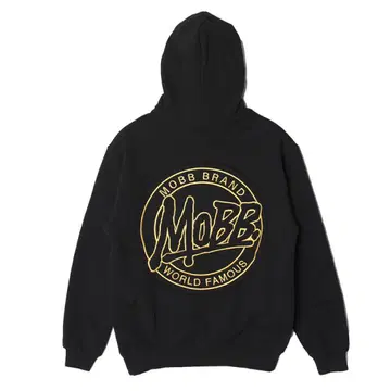 MOBB BRAND 후드 부착 후드티 블랙