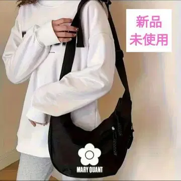 MARY QUANT 블랙 사코슈 숄더 백 마리콴트