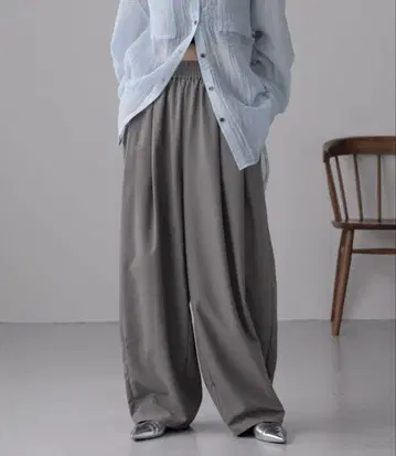 이지 와이드 코쿤 팬츠