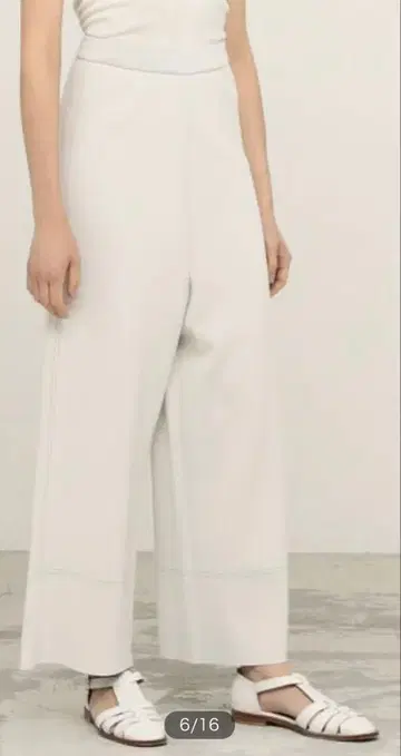 Ballsey 더블 페이스 도트 스티치 와이드 팬츠