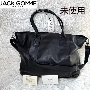 [컨디션 최상] 잭 Gomme 2way 토트백 가죽 택 포함 블랙