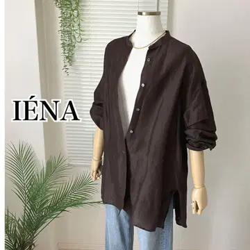 IENA 라미 리요셀 백 개더 셔츠 36 브라운