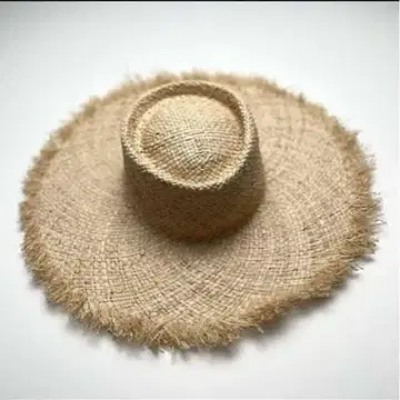 새상품 라피아 모자 밀짚모자 와이드 챙 모자 여름용 스트로우 모자 와이드