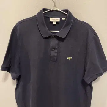라코스테 네이비 슬림 핏 피케 셔츠 US XL