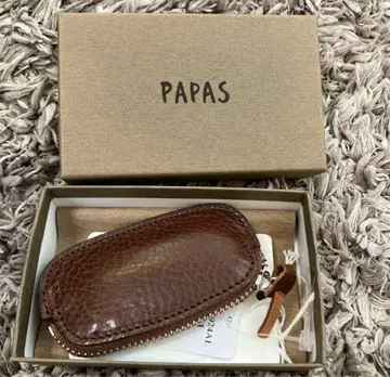 새상품 PAPAS 가죽 동전 지갑 코인 케이스