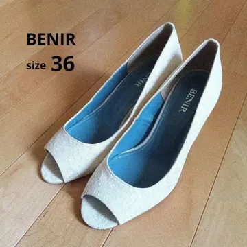 BENIR 웨딩 슈즈 23cm 23.5cm 레이스 오픈토
