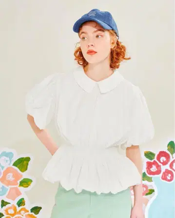 poppy TOKYO 새상품 포피 벌룬 블라우스 아사기뇨 화이트