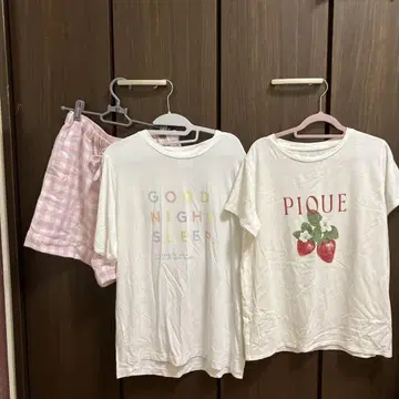젤라또피케 룸웨어 세트 딸기 무늬, 깅엄 체크