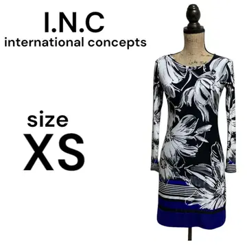 P2147 I.N.C [XS] 원피스 긴팔 라운드넥 안감 부착