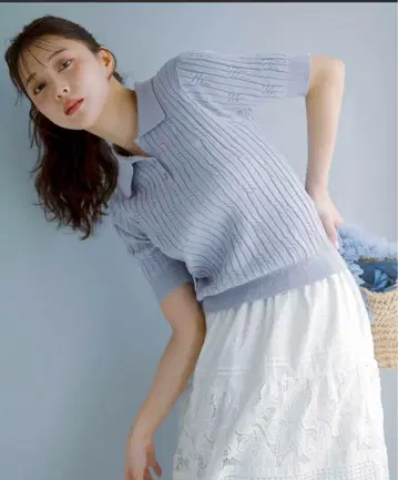 노엘라 noela 케이블 폴로 니트