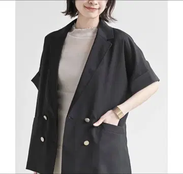 미사용 새상품 택 포함 rps 하프 슬리브 자켓 블랙