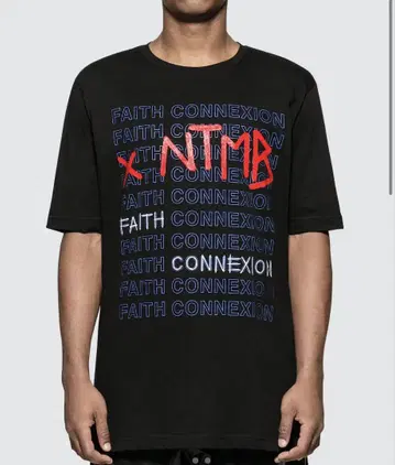 FAITH CONNEXION x NTMB 블랙 티셔츠 반팔 로고