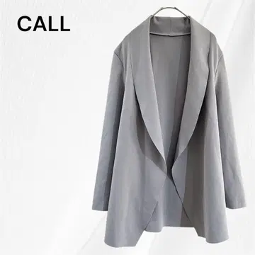 CALL 토퍼 가디건 겉옷 긴팔 상의 M L 그레이 봄/여름