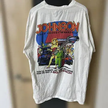 90s 빅 존슨 USA제 양면 프린트 싱글 스티치 티셔츠 XL