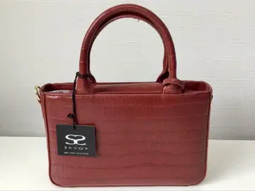 SAVOY 사보이 소가죽 크로커다일 엠보 2WAY 백 빨간색