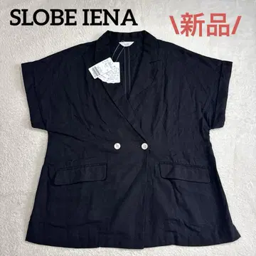 미사용 새상품 슬로브 이에나 린넨 레이온 하프 슬리브 자켓