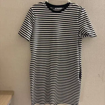 자라 스트라이프 반팔 미니 원피스 S
