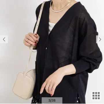 면 혼방 시어 V넥 가디건 노리즈 소피