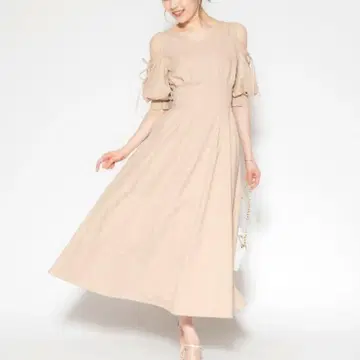 앙데팡당 허리 턱 셔링 원피스
