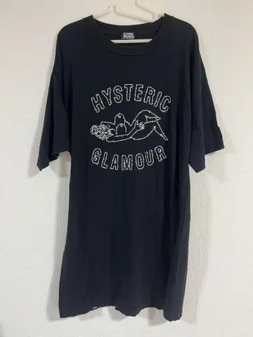 MISS HYSTERIC 자수 원피스 티셔츠 히스마마 블랙