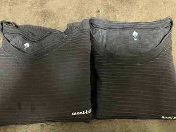 최고 품질 몽벨 울 울트라 웜 내의 M, XL 2장 세트 블랙