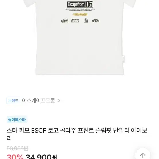 ESCAPEFROM☆ESCF LOGO COLLAGE PRINT SLIMFIT T-shirt ESCAPEFROM ESCF Logo Collage Print Slim Fit Short Sleeve T