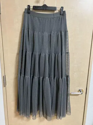 yamadaya 메독 시어 튤 스커트 그레이