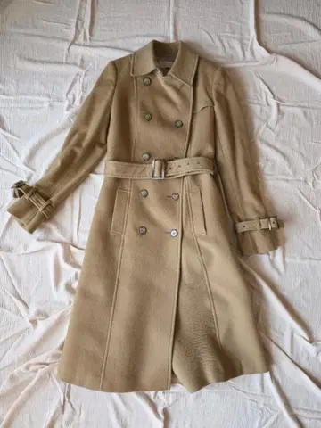 BARNEYS NEW YORK 캐시미어 혼방 울 롱 코트 38