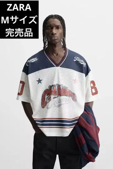 ZARA 자라 레트로 아메리칸 미식축구 티셔츠 M 사이즈 완판템