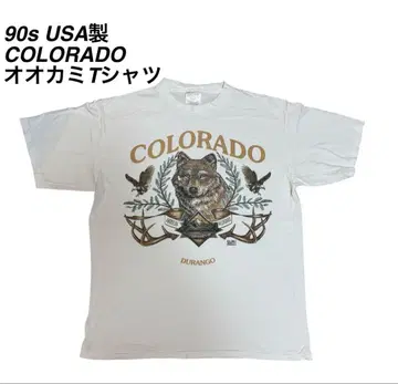 USA제 90년대 COLORADO 늑대 티셔츠 빈티지
