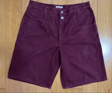 USA제 90년대 GUESSjeans 컬러 데님 와인 레드 숏 팬츠
