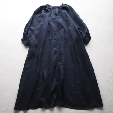 SLOBE IENA 23SS 개더 볼륨 슬리브 린넨 원피스