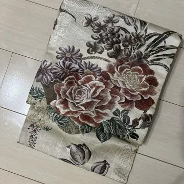 나고야 오비 앤티크 오비 장미 튤립 등나무 서양풍