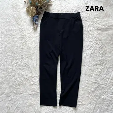 ZARA 자라 [EURM] 테이퍼드 팬츠 슬랙스 업무용 블랙 팬츠