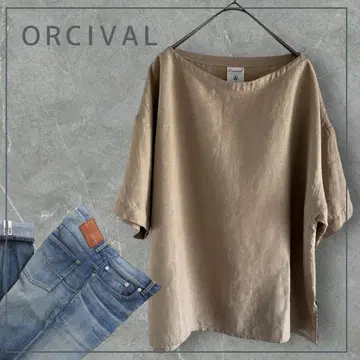ORCIVAL 풀오버 컷 티셔츠 린넨 100% 루즈핏