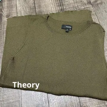 새상품급 Theory 슬리브리스 리브 썸머 니트 S 올리브