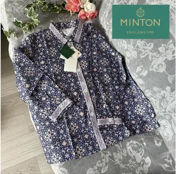 새상품 민톤 MINTON 민톤 긴팔 블라우스 셔츠 네이비