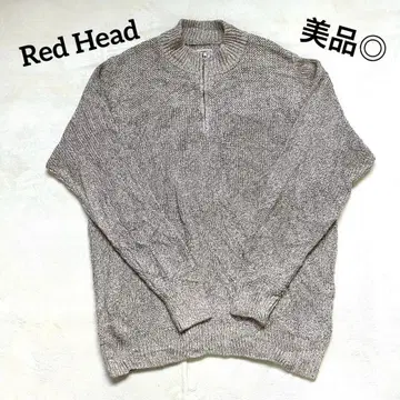 Red Head (레드 헤드) 하프 지퍼 니트 스웨터