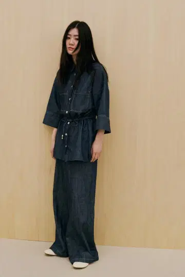 자라 와이드 레그 팬츠 S 다크 인디고 블루 2953/454/443