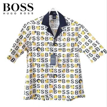 택 포함 미사용 하자품 BOSS HB-MOJI 오리지널 로고 셔츠