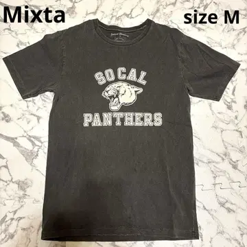 Mixta 미쿠스타 반팔 티셔츠 빈티지풍 블랙 M 사이즈