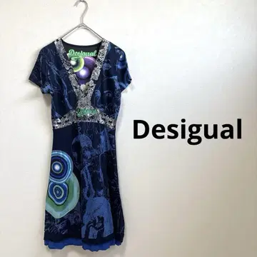 Desigual 데시구알 아트 프린트 반팔 원피스 화려한