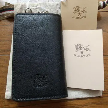 미사용 새상품 일비종떼 IL BISONTE 키케이스 6연 블랙
