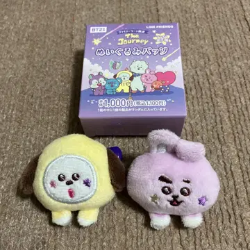 BTS CHIMMY COOKY 훼미리마트 봉제 인형 배지